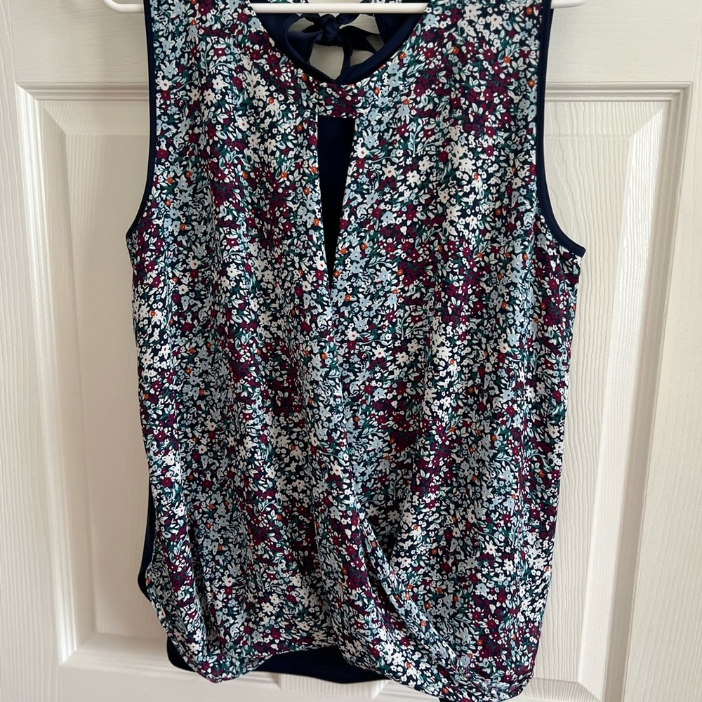 Floral Sleeveless Top - Multicolor